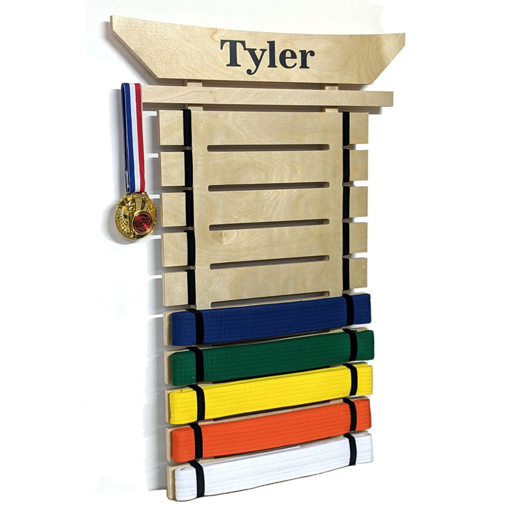 10 Level Martial Arts Belt Holder