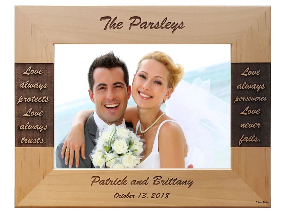 Love Always Wedding Picture Frame Personalized