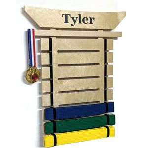 8 Level Martial Arts Belt Holder