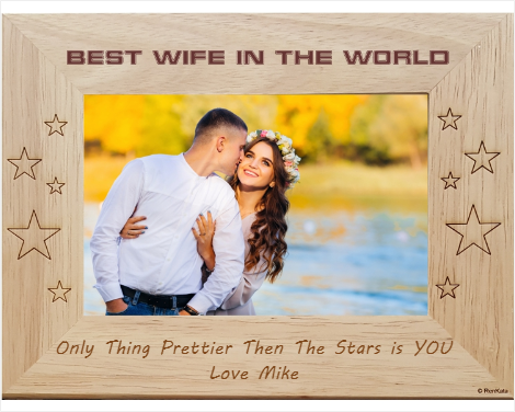Best Wife In The World Personalized Picture Frame