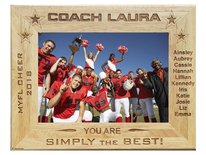 Coach With Team Personalized Picture Frame 5x7