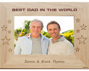 Best Dad In The World Personalized Gift Picture Frame