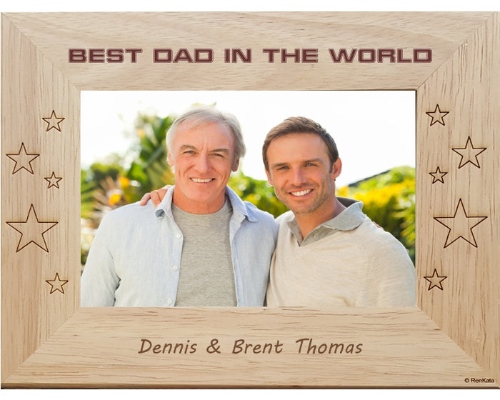 Best Dad In The World Personalized Picture Frame
