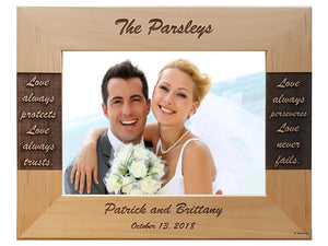 Love Always Wedding Picture Frame Personalized