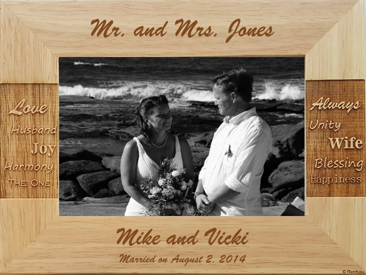 Mr & Mrs Wedding Personalized Picture Frame