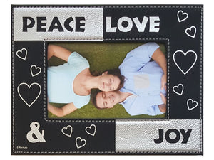 Peace Love & Joy Picture Frame - Black