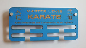 Blue - Sample Martial Arts School Medal Holder