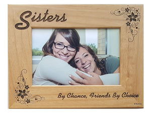 Wood Sisters By Chance Friends By Choice Picture Frame