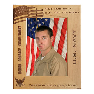 Personalized Military Picture Frame Navy 5x7